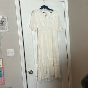 Cute white dress for women.